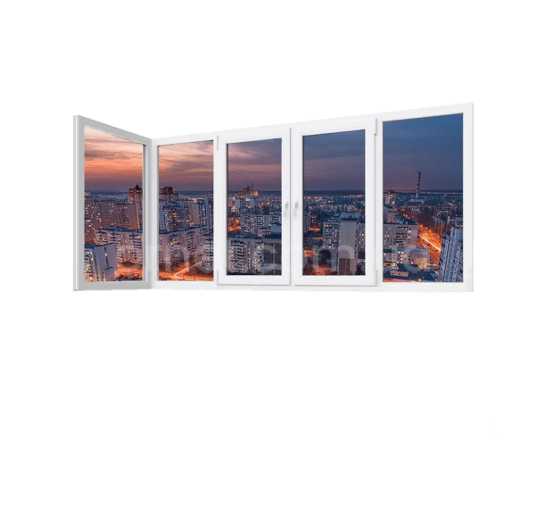 г-подібний балкон скління